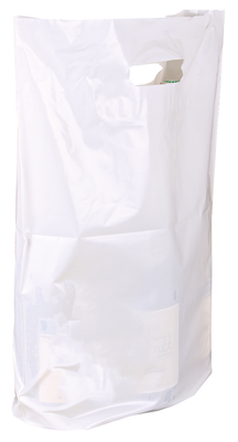 Ecolo white recyclable plastic bag 3 bottles