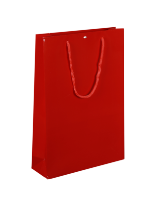 Kyoto bag paper laminated gloss red 3 bottles - FSC7®