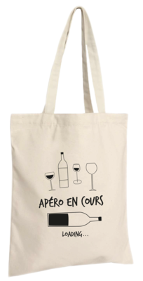 Sac tote bag Chelsea toile coton écru -  Apéro en cours...