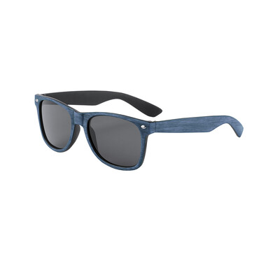 Lunettes de soleil Moana effet bois vieilli bleu. Protection UV400