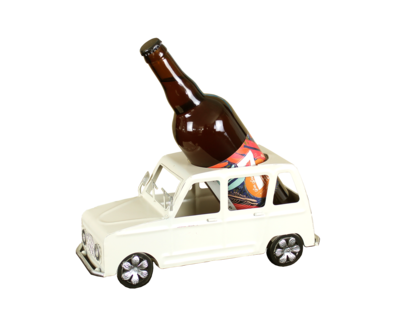 Félix beige metal bottle holder - 4L