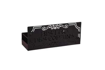 Bistrot des Amis black metal Oscar stand 27x9.5x11.5cm