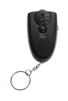 Alexius pocket size 0.2/0.5g/l electronic breathalyser, supplied in a display of