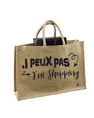 Sac Goa toile de jute naturel cabas 50x15x35cm - Jpeux pas jai shop