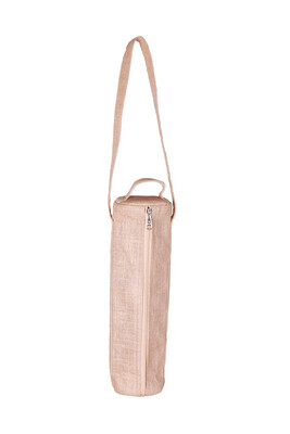 Sac trousse Goa réutilisable toile de jute naturel isotherme 1 bouteille