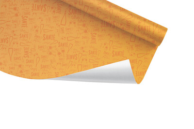 Papier cadeau Granada papier couché orange 70gr 0.70x100m