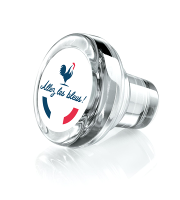 Vinolok crystal stopper - Allez les Bleus!