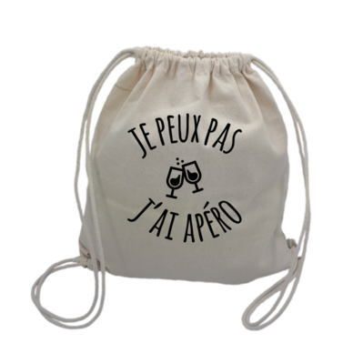 Sac à dos backbag Auckland toile coton écru - Je peux pas j'ai apéro