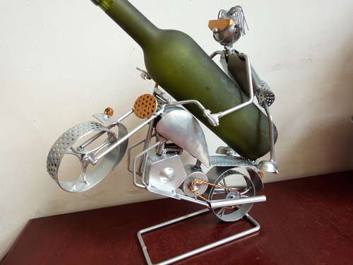 Image du produit Support bouteille Félix métal gris/cuivre Moto - GVSE
