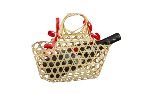 Product image Lio openwork bamboo basket natural oval 25x12x12/24cm