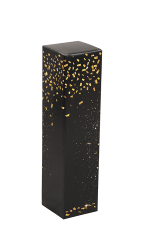Image du produit Etui Petra carton noir/or décor festif 1 bouteille - FSC®7