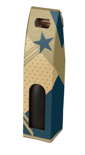 Product image Verona gold/blue decorated cardboard suicase magnum - FSC7®