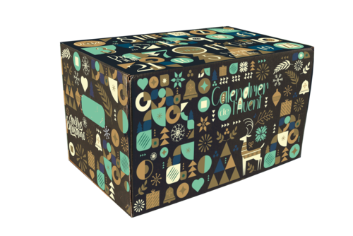 Product image Santa Ana 24 advent calendar box decorated in blue/ christmas cardboard 24 beers