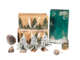 Product image Calgary festive green/white decorated cardboard box, 2 bottles, 20x9.3x36cm