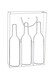 Product image Montreal matte laminated paper bag, grey/taupe decor 3 bottles - FSC7®