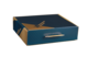 Product image Verona festive gold/blue cardboard gourmet suitcase 42x35.5x12cm - FSC7®