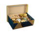 Product image Verona gold/blue decorated cardboard lid box 33.5x25x11cm- FSC®7