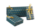 Image du produit Papier cadeau Verona papier couché bleu/or 70gr 0.50x200m