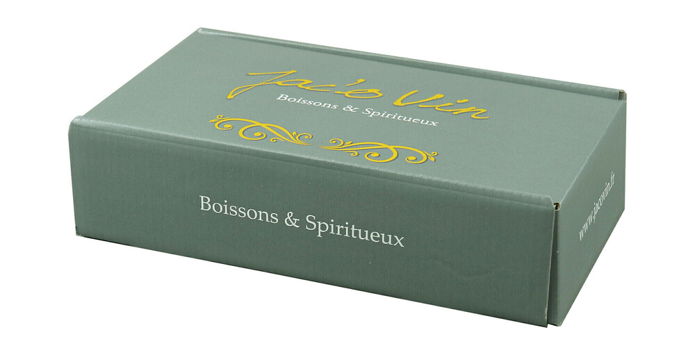 COFFRET carton KRAFT décoré d'étoiles blanches pour 2 bouteilles de vin  20x35x9 cm SOURIRE DES SAVEURS, Cave Toulouse / L'Union